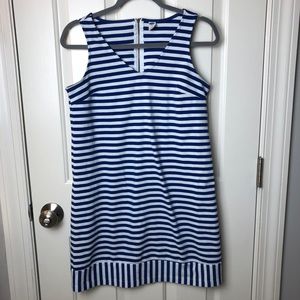 Old Navy Blue and White Striped Shift Dress